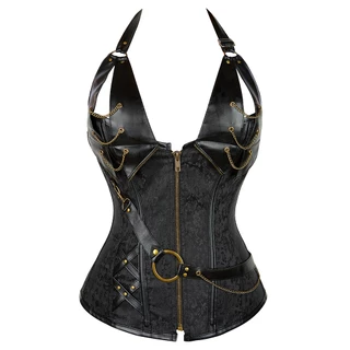 Espartilho Feminino Steampunk Para Mulher Gótico Fato De Banho Com Zípper Corpete