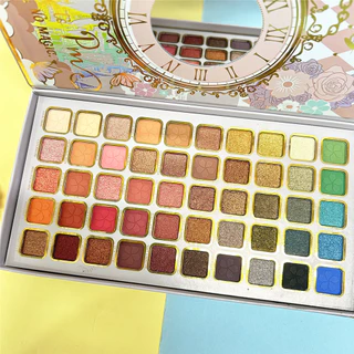 Ready Stock Clock Padrão De Relógio 50 Color Pearl Matte Eyeshadow Maquiagem Placa De Aniversário Presentes De Férias
