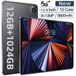 2023 Novo Tablet Android PC 12 Polegadas 4G/5G Chamada Telefônica Forte 12GB/1024GB Suporte Dual SIM Wi-Fi Bluetooth Dez Tablets Core