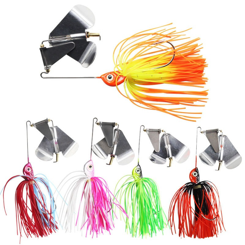 5 pz Pesca Buzzba Esche Spinnerba Jig Cucchiaio di