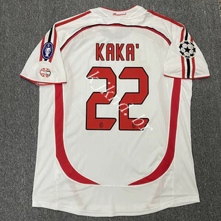 0607 AC Milão Camisa Retro Branca De 22 Kaka 3 Maldini 9 Inzaghi 7 Shevchenko