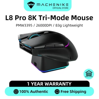 Mouse Machenike L8 Pro 8K Tri-Mode com base de carregamento