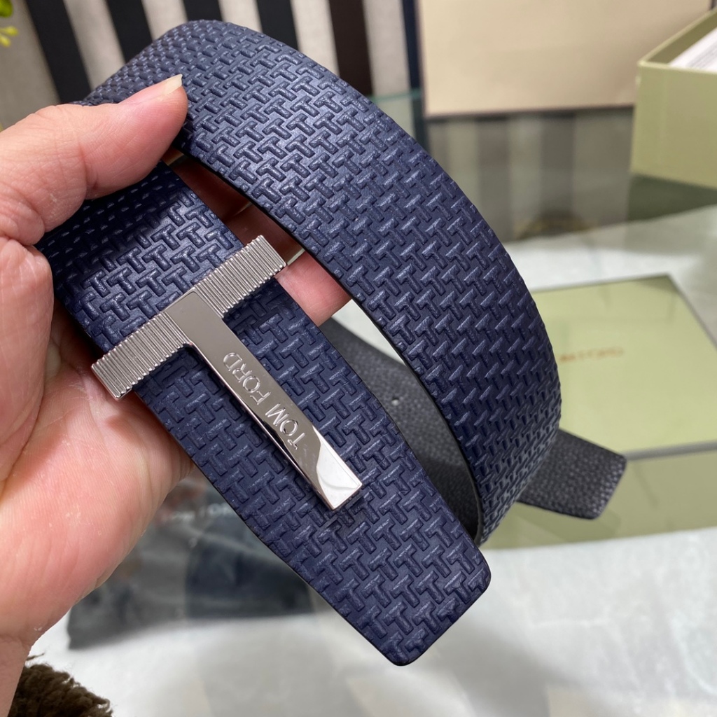 (Caixa De Presente) Cinto boutique T & F Masculino Largura 3,8cm