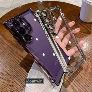Capa De Telefone Transparente De Luxo Para Samsung Galaxy S22 S23 S24 Ultra Plus FE À Prova De Choque