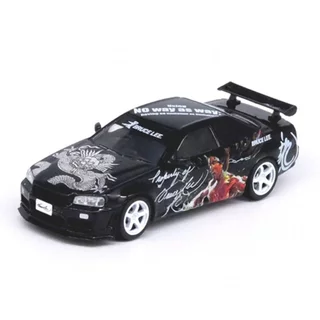 Inno64 IN64-R34-BRUCELEE 1/64 NISSAN SKYLINE GT-R R34 BRUCE LEE DIECAST Escala Modelo Carro
