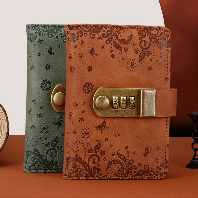 A7 Mini Caderno Diário De Bolso Viagem Notas Secretas Vintage Cute Notepad Com Fechadura Escritório Escolar Papelaria De Escrita