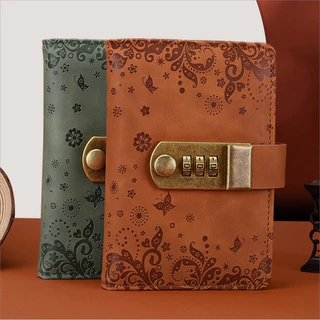 A7 Mini Caderno Diário De Bolso Viagem Notas Secretas Vintage Cute Notepad Com Fechadura Escritório Escolar Papelaria De Escrita