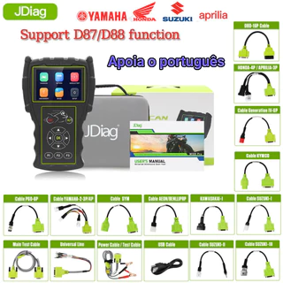 Apoio ao português JDiag M100 Pro Moto Nova Função Scanner D87 D88 CO Ajuste De Velocidade Ocioso ABS Teste TPS Diagnóstico EFI Testador De Motocicletas Versão Simples Ferramenta De Multilíngüe Marca
