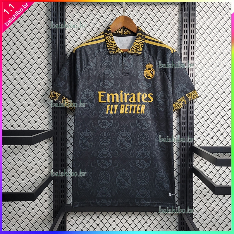 Camisa De Time Masculino 23/24 Preta Futebol HMG