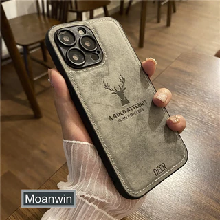 Capa Traseira Em Couro Fosco Elk Compatível Com iPhone 11 12 13 14 15 Pro Max Plus À Prova De Choque