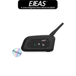 EJEAS V6 Pro + Capacete De Motocicleta Tipo c Fone De Ouvido Bluetooth Intercomunicador 5.1 IP65 À Prova Dágua 1 Pacote