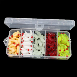 100Pcs Simulação De Iscas Macias De Pesca Sem-Fim Artificiais Em Silicone Para A Água Doce De Salgada