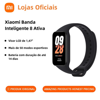 Versão Global Xiaomi Smart Band 8 Display Ativo De 1,47 " 5ATM Monitor De Freqüência Cardíaca À Prova D