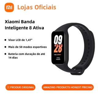 Versão Global Xiaomi Smart Band 8 Display Ativo De 1,47 " 5ATM Monitor De Freqüência Cardíaca À Prova D