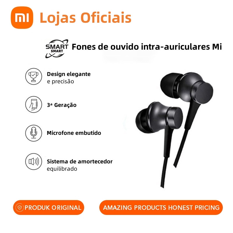 Fone De Ouvido Intra-Auricular Xiaomi Mi