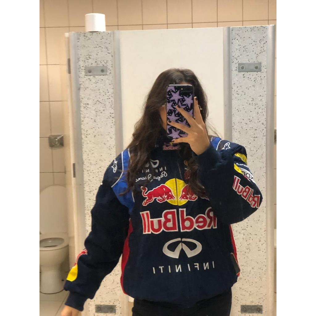 Jaqueta bordada Inverno Plus Size Fit para Mulheres e Homem F1 Racing Motocicleta Jaqueta