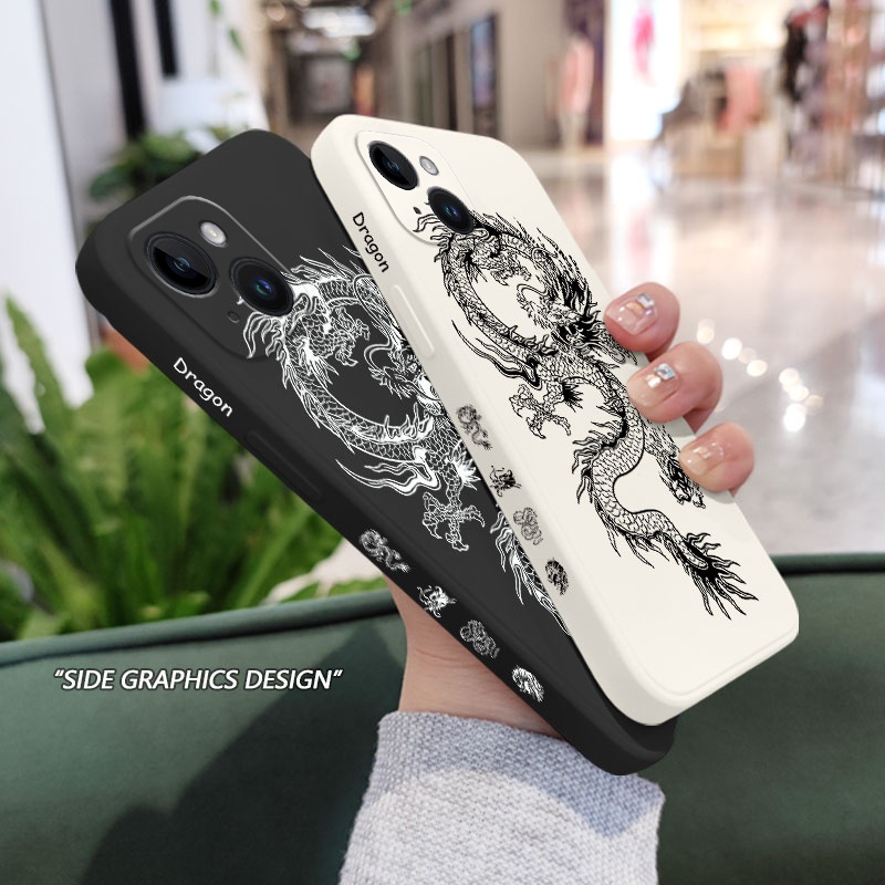 Capa De Telefone Dragão Groaned Para IPhone 15Pro 15 14 13 12 Pro Plus ...