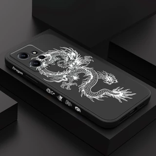 Capa De Telefone Dragon Groaned Para Xiaomi Redmi Note 12S 12 11S 11 11T Pro PLus 4G 5G Moda Confortável