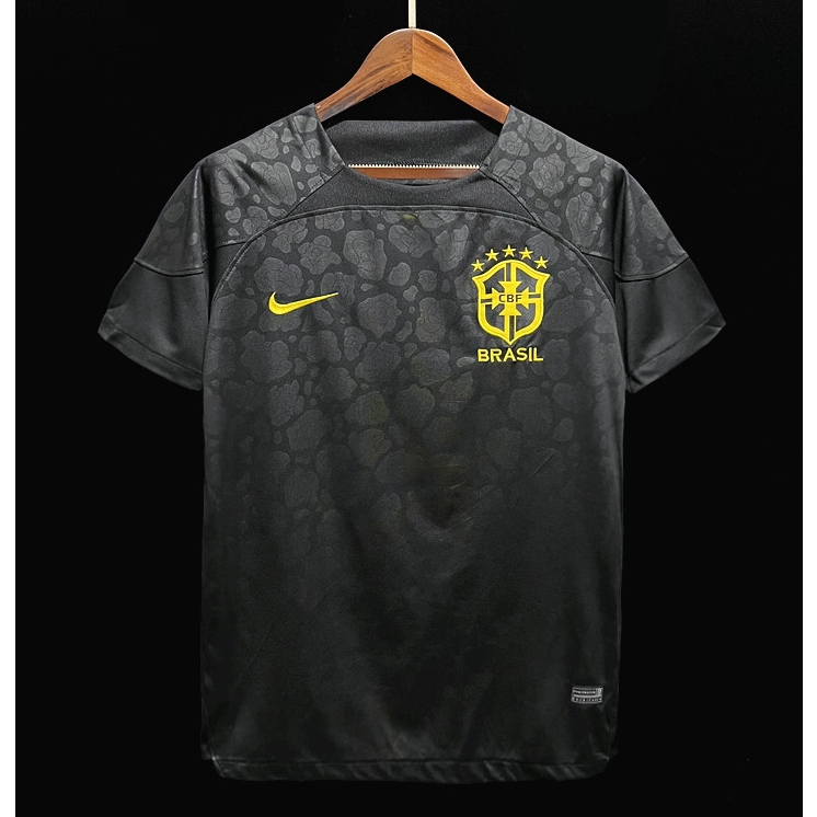 2023 Brasil Goalkeeper Black Football Jersey Camisa Esportiva Masculina Tailandesa 1 : 1 De Alta Qualidade