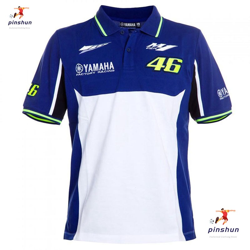 VR 46 Camiseta POLO YAMAHA M1 MOTO GP Para Esportes De Lazer Masculino