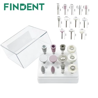 12PCS/Box Kit De Polimento Composto RA 2,35mm Polidor Para De Dentes Naturais De Porcelana Baixa Velocidade