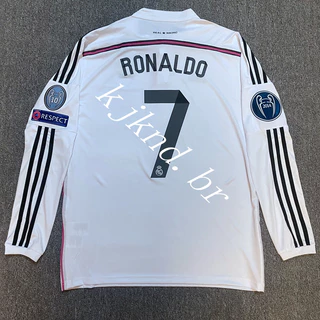 1415 Liga Dos Campeões Real Madrid Camisas Retrô Ronaldo Bale Benzema
