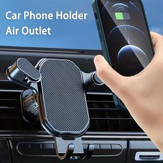 Suporte de telefone de carro de gravidade Suporte de celular móvel para montagem de ventilação de ar para 14 13 12 Redmi Samsung Honor Oneplus Oppo Vivo Smartphone Suporte de navegação GPS