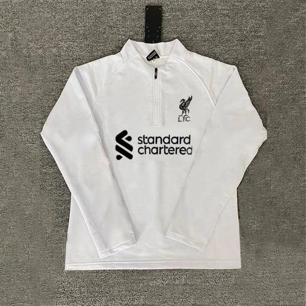 Treinamento Jersey Futebol Mesmo Estilo Mesma Zíper Meio Zíper Manga Longa Esportes Top Rápido-