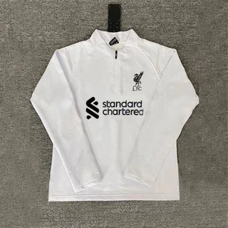 Treinamento Jersey Futebol Mesmo Estilo Mesma Zíper Meio Zíper Manga Longa Esportes Top Rápido-