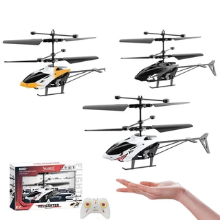 2023 Mini Helicóptero Voador Com Controle Remoto Por Rádio Sensor Infravermelho Recarregável Para Aeronaves/Drone/Gesture/Sense Light