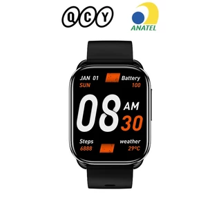 Relógio Esportivo QCY Watch GS/S6 Smart 2.02 " TFT HD Display Bluetooth Com Monitoramento Da Saúde