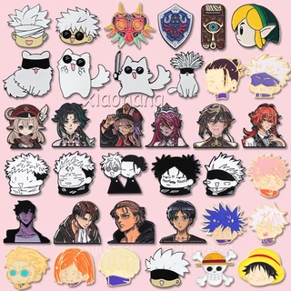 Broche Jujutsu Kaisen Esmalte Broches Gojo Satoru Itadori Yuji Anime One Piece Luffy Pin Lapela Crachás Jóias Presentes Para Amigos