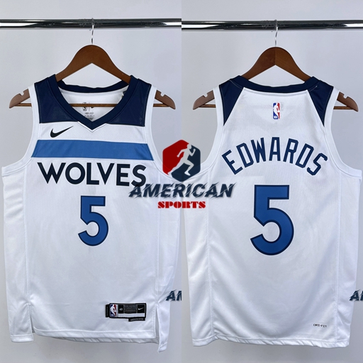 Homens Camisa NBA Minnesota Timberwolves Anthony Edwards Camiseta Jogador De Basquetebol Regata Branco Jersey