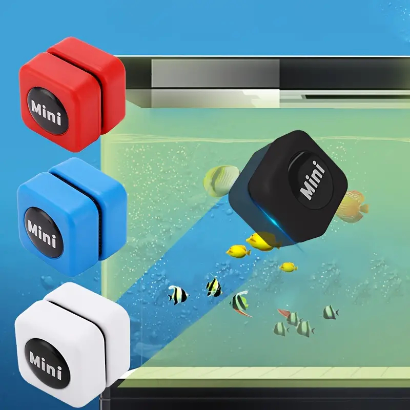 Mini escova magnética de algas para limpeza de vidro/acrílico para tanque de peixes e ferramenta de limpeza de aquário
