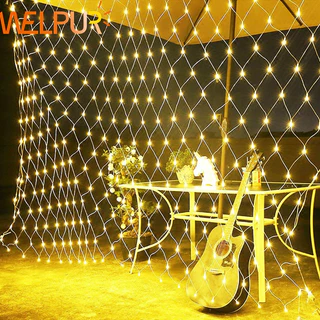 lampu raya Net Cortina De Luz LED Luzes De Fada De Cordas 1.5X1.5M 3X2M Para Festa De Natal Casamento Exterior Decoração Interior Lâmpada À Prova D'água AC220V
