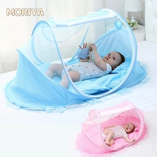 4pcs/set Berço Mosquiteiro Cama Tenda Cercadinho Portátil Retrátil Bebê Travesseiro