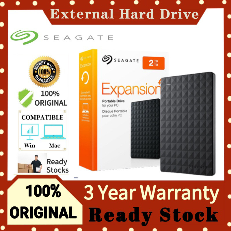 Disco Rígido HD Externo Seagate HDD 2.5 " Expansão Hd 2tb USB 3.0 Portátil