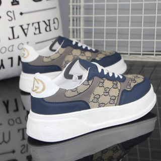2024 Tênis Gucci De Luxo Leve E Moderno De Alto Valor Homens Mulheres Mesmo Estilo Clássico De Costura Sapatos De Casal Comércio Exterior Versão Alta