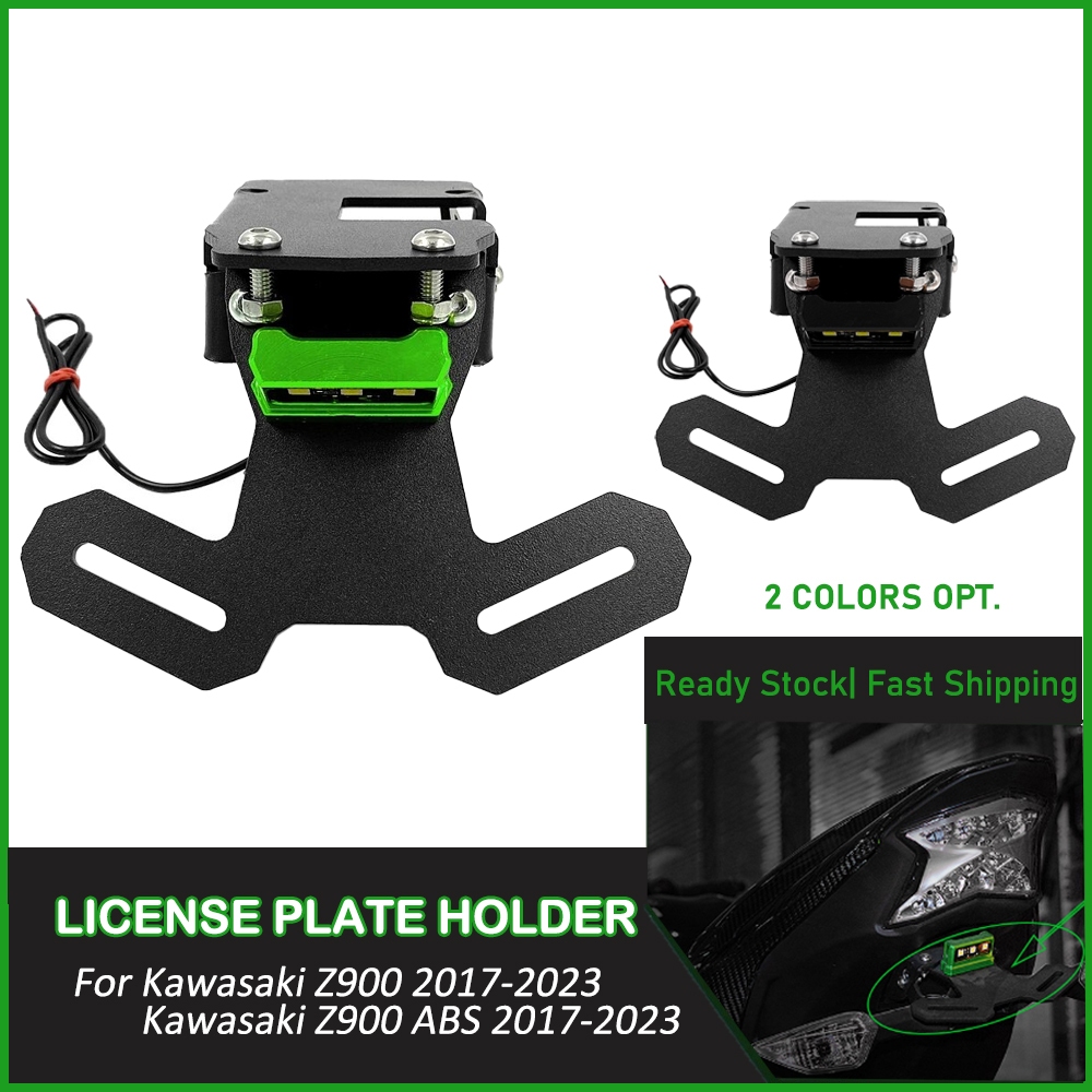 Soporte De Matrícula Para Moto Kawasaki Z900 (2017-2024), Z900 SE, ZH2/Performance - Acero Inoxidable, Fácil Montaje Y Estético