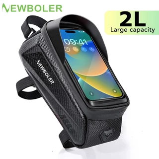 NEWBOLER Nova Armação Da Bolsa De Bicicleta Saco Com Estrutura Frontal Tubo Superior 7 " À Prova Dágua De Tela Táctil MTB Pack Acessórios De