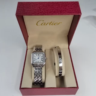 Kajia relógio pulseira moda conjunto de duas peças Design relógio de pulso suporte de pulseira de aço