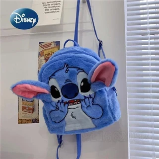 Mochila Stitch Anime Bolsas Femininas Mochilas Cute Furry Plush Bolsa Mini Mochilas Fofas Ótimo Presente Para Meninas e Crianças