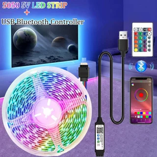 Fita led Usb 5050/2835 RGB 16Colours Mudança De Luz De Remoto Quente Para Sala De Estar TV Cozinha De Bricolage Luzes De Decoração BackLight