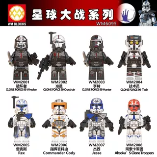 Minifiguras Da Guerra Das Estrelas Lego Clone Força 99 Wrecker Crosshair Hunter Ahsoka Troopers Blocos De Construção De Brinquedos