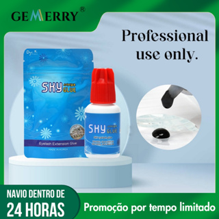 GEMERRY 5g Sky S + Cola 1s Fast Dry Forte De Extensão De Pestanas Falsas Retenção De Adesivo 6-7 Semanas Baixo Cheiro Sem Irritação
