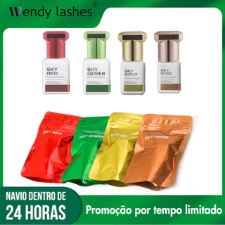5g Original Vermelho/Verde/Rosa/Ouro Cola Cílios Extensão De 1s Falsos 8 Semanas Retenção