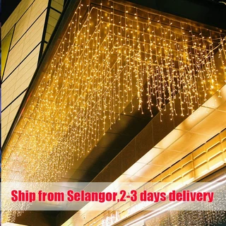 5M 216 Luzes De Cortina De Natal LED 8 Modos Decoração Lampu Xmas Ao Ar Livre Icicle Luz De Jardim À Prova D'água Quarto Garland Presente