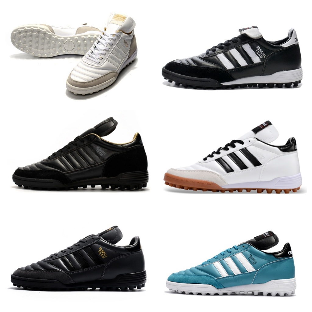 Chuteira De Society De Couro Masculino Equipe Mundial TF Socyte Tênis De Futebol Originais