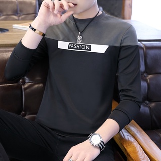 Masculina Camiseta Suéter masculino estampado com gola redonda M-3XL