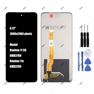 6,72 " Original Realme 11 12 5G 11X 12X Display LCD Digitalizador De Tela Sensível Ao Toque Substituição Do Conjunto
